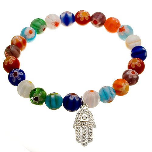 NES Multi Color glass Beads with Hamsa. at Sears.com