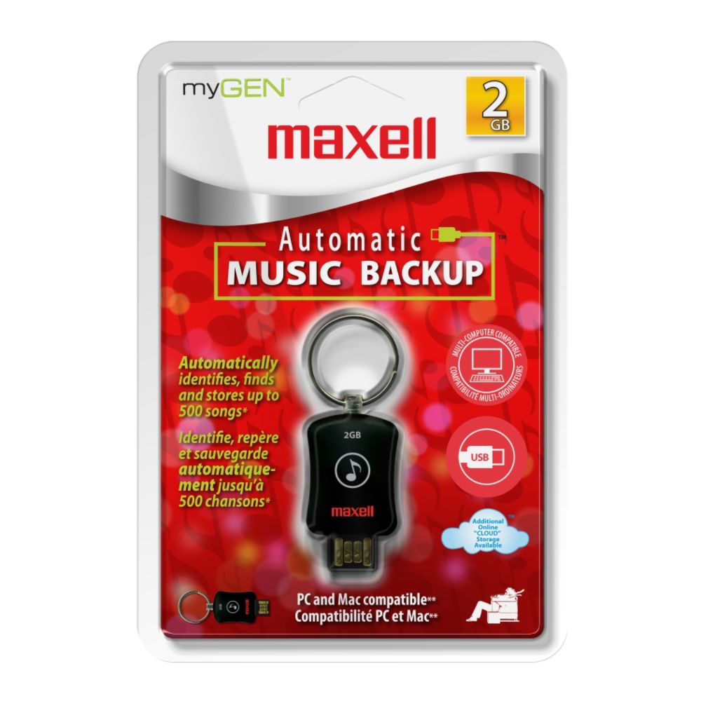Maxell 2GB myGEN Music Backup USB Flash Drive