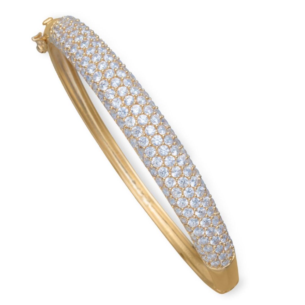 Diamonesse 18kt Gold Over Sterling Silver Cubic Zirconia Pave Bangle at Kmart.com
