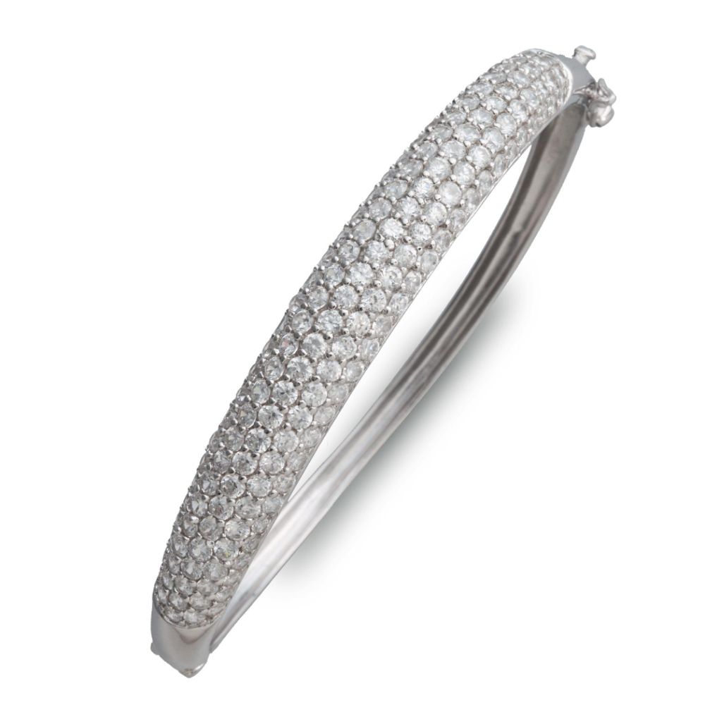 Diamonesse Sterling Silver Cubic Zirconia Pave Bangle at Kmart.com