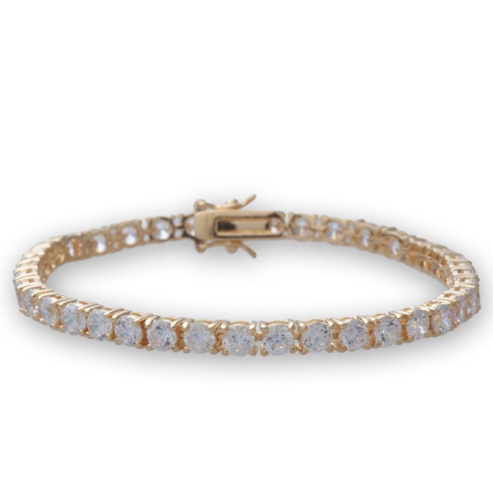 Diamonesse 18kt Gold Over Sterling Silver Cubic Zirconia Tennis Bracelet at Kmart.com