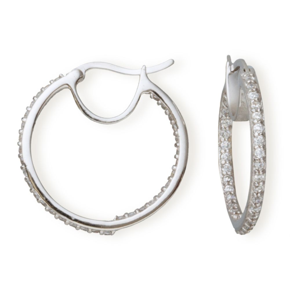 Diamonesse Sterling Silver Cubic Zirconia Hoop Earring at Sears.com
