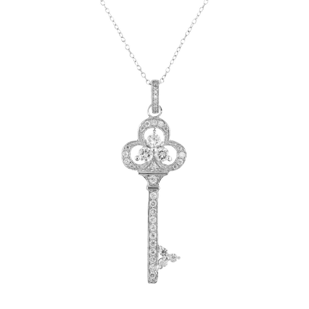 Diamonesse Sterling Silver Cubic Zirconia Key Pendant at Sears.com