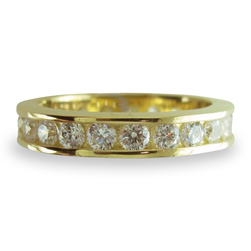 Diamonesse 18kt Gold Over Sterling Silver Round Cubic Zirconia Eternity Band Ring at Sears.com