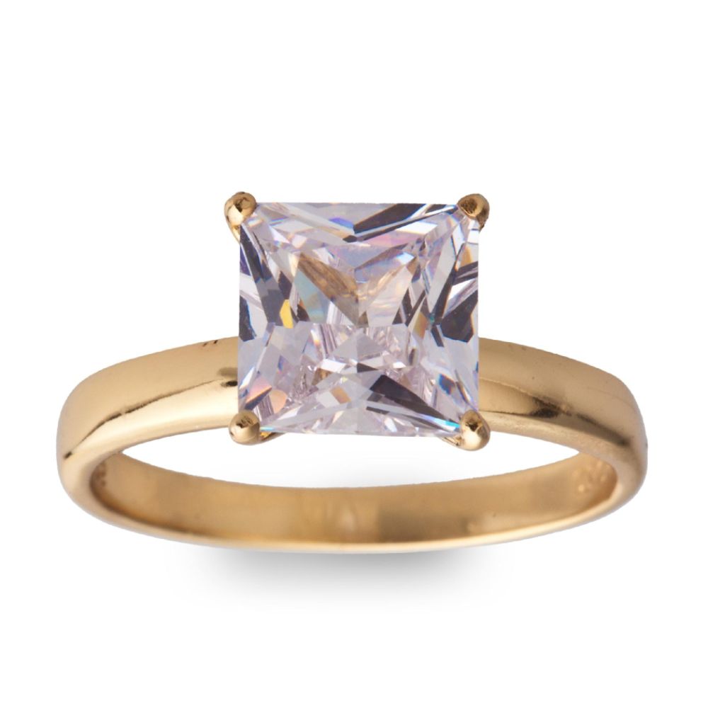 Diamonesse 18kt Gold Over Sterling Silver Square Cubic Zirconia Ring at Sears.com