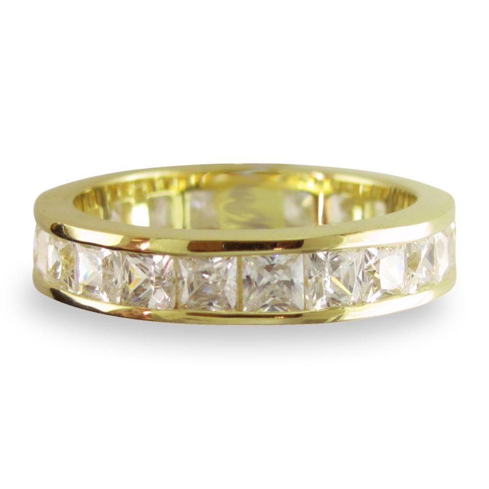 Diamonesse 18kt Gold Over Sterling Silver Square Cubic Zirconia Eternity Band Ring at Sears.com