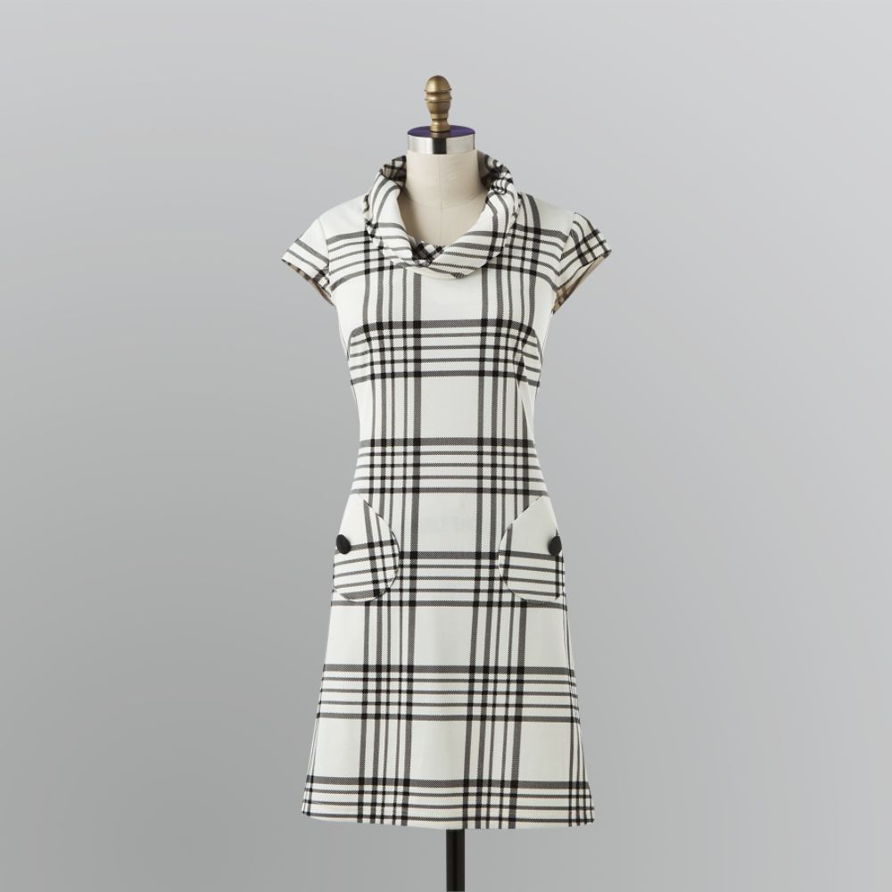 R&K Originals Womens Plaid Mod Dress