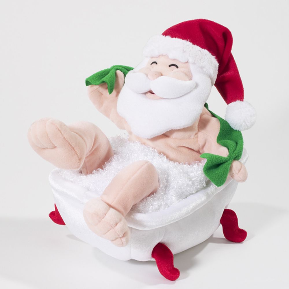Animated Singing and Bathing Santa