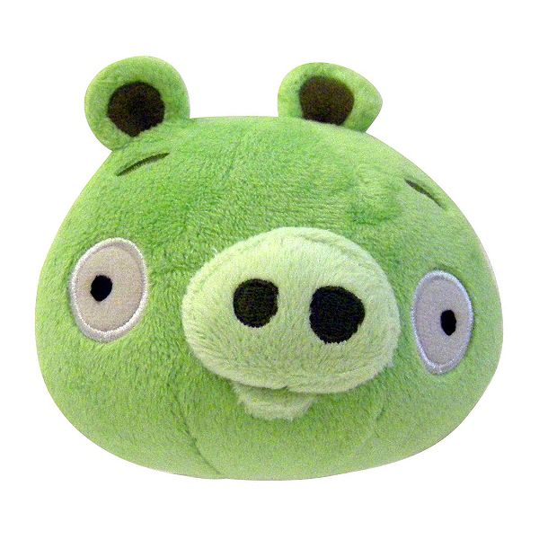 Angry Birds Plush With Sound 12in - Green Piglet Best Price