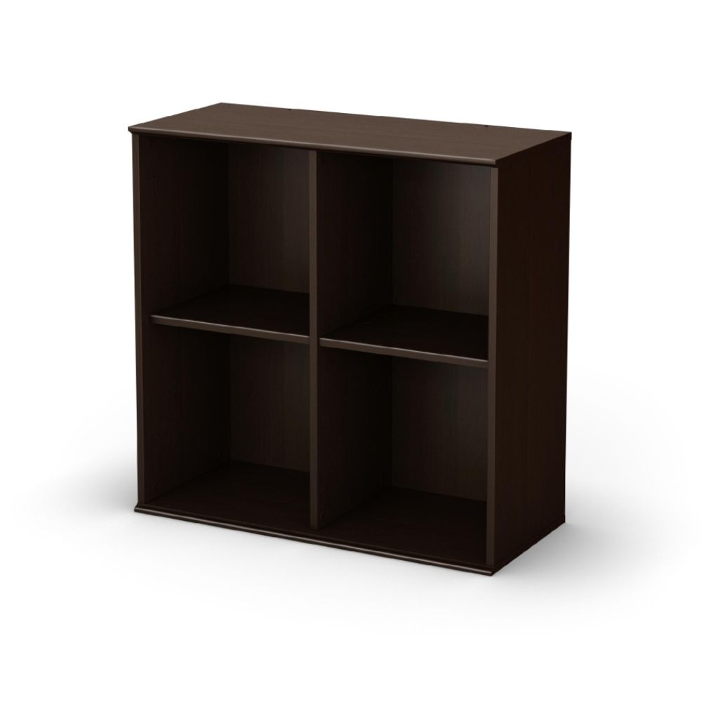 South Shore Stor It Collection 4 Cubby Storage Unit Chocolate