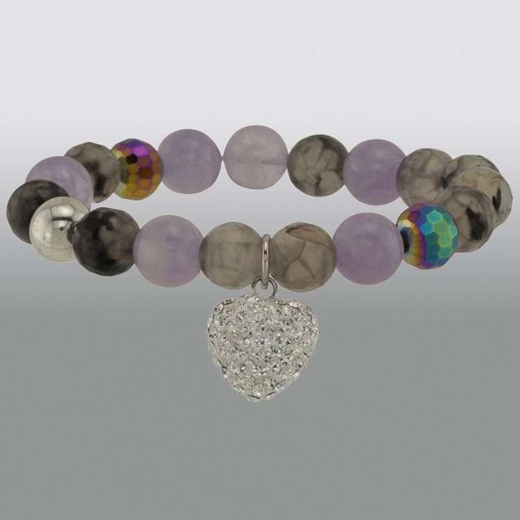 Pave Heart on Blue Bracelet at Sears.com