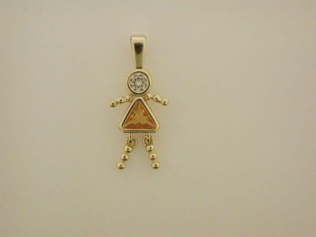 14Kt Gold over Silver Birthstone Babies November  Girl  Charm at Kmart.com