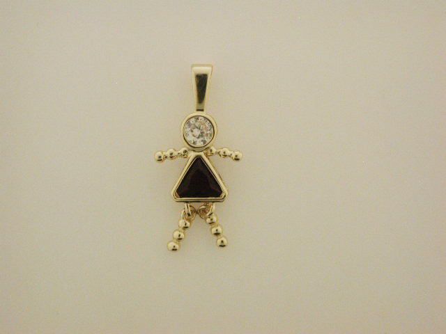 14Kt Gold over Silver Birthstone Babies July Girl  Charm at Kmart.com