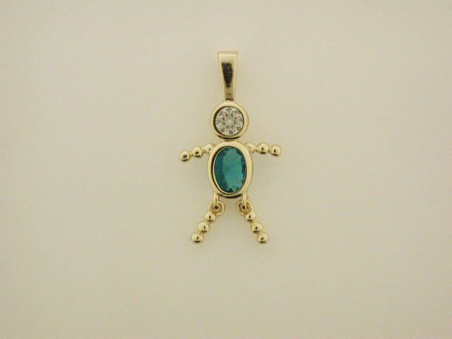 14Kt Gold over Silver Birthstone Babies December Boy Charm at Kmart.com