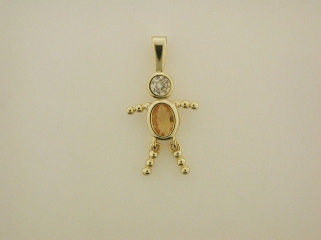 14Kt Gold over Silver Birthstone Babies November  Boy Charm at Kmart.com