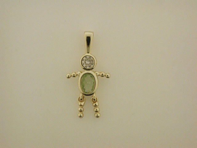 14Kt Gold over Silver Birthstone Babies August Boy Charm at Sears.com