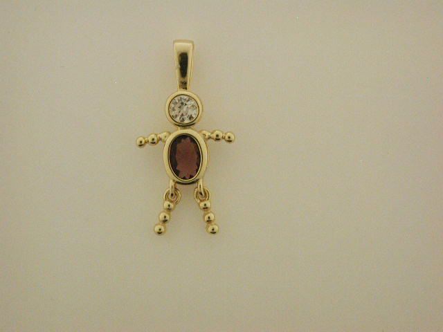 14Kt Gold over Silver Birthstone Babies June