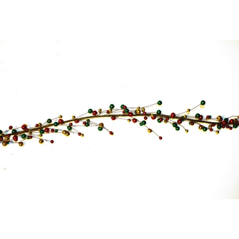 Good Tidings 3108XG04001B Garland Beads Red Green Gold On Wire, 48-inch at Kmart.com