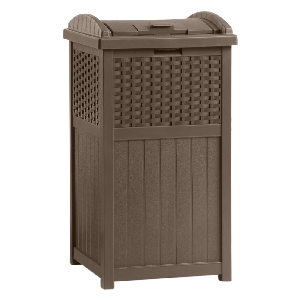 Suncast Resin Wicker Hideaway Trash Container at Sears.com