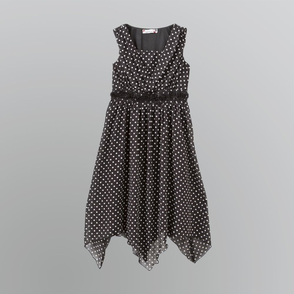 Speechless Girl's Polka Dot Hanky Hem Dress