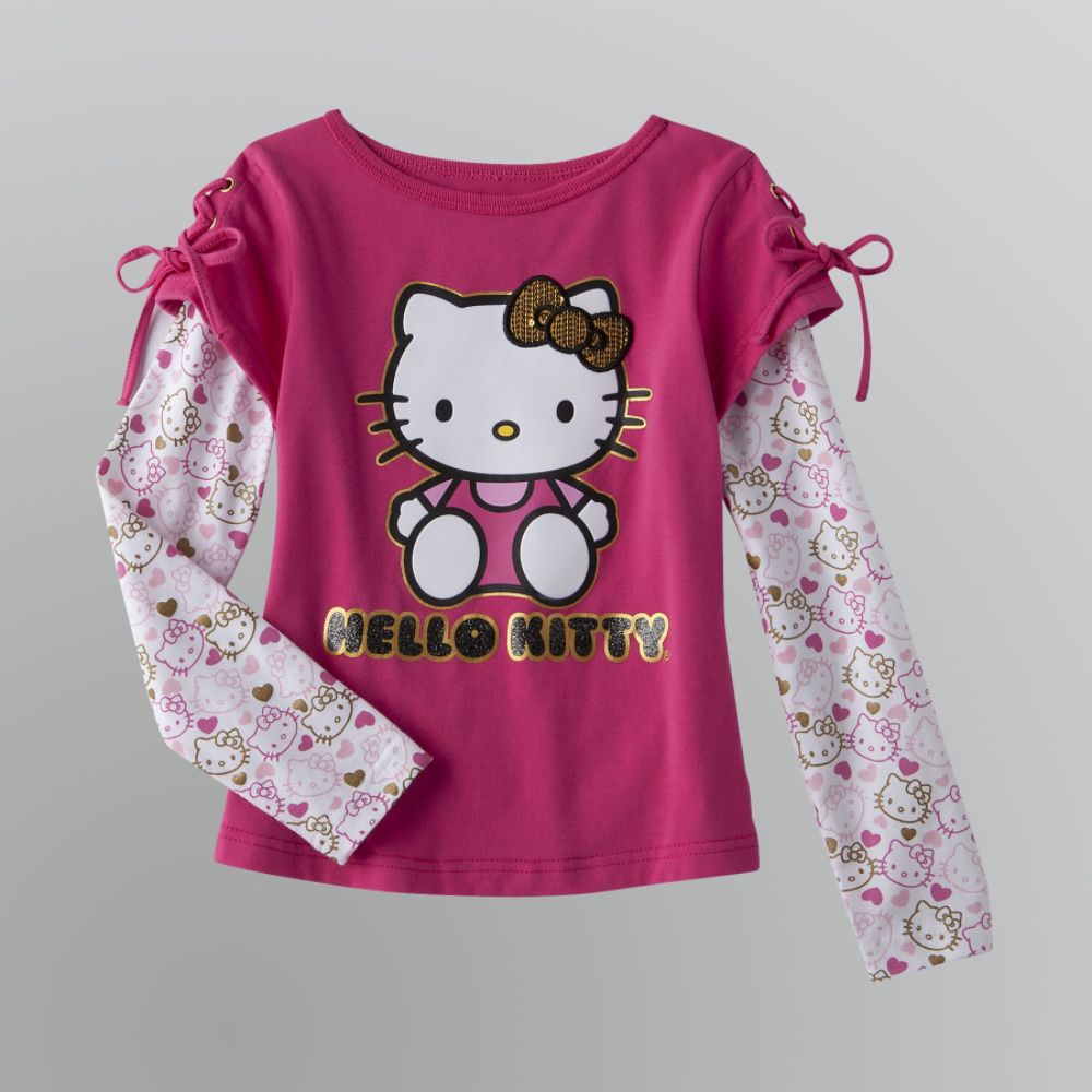 Hello Kitty Girl's Layered-Look T-shirt