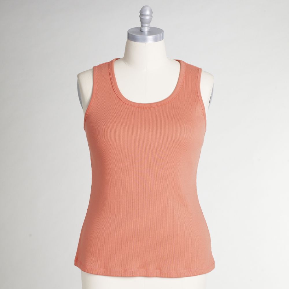 Laura Scott Women's Plus Solid Rib-Knit Tank Top at Sears.com