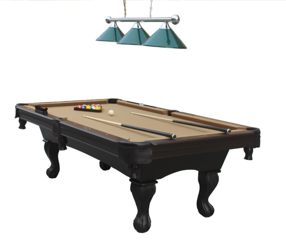 Sportcraft-Belham 8FT Billiard Table with Bonus Table Tennis Top and Overhead Lamp