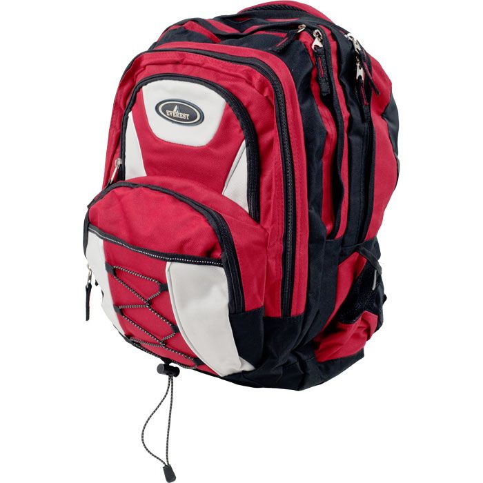 Everest Deluxe Multi-Compartment Backpack - Red