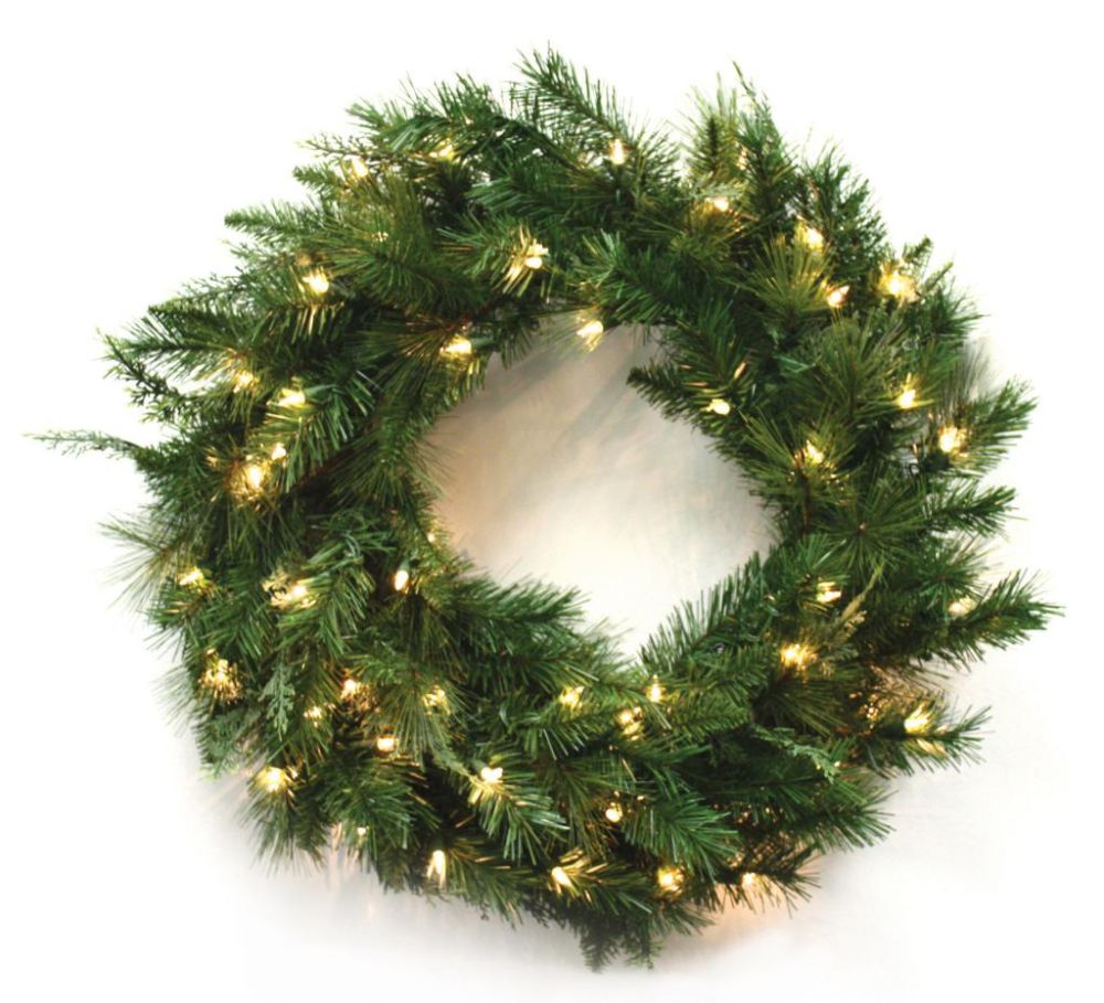 Good Tidings 96428 Wreath Cascade 50 Clear Lights 140 Tips, 30-inch at Kmart.com