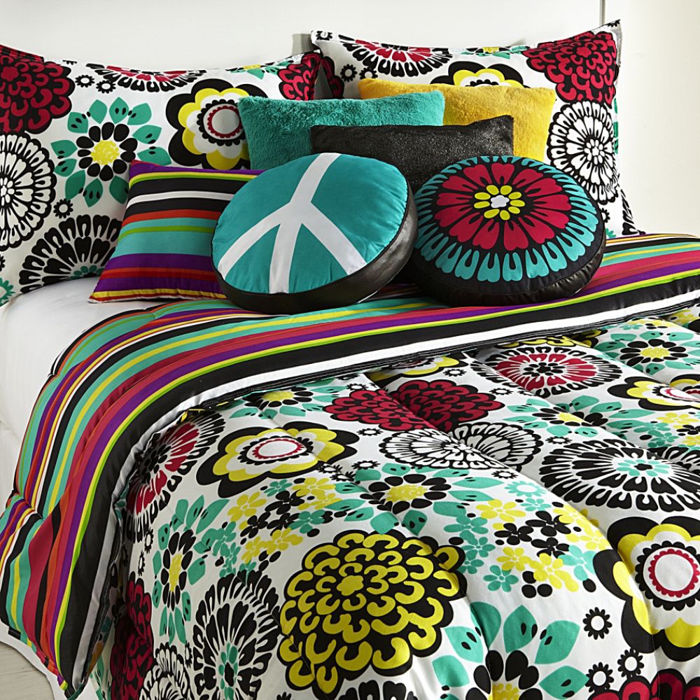 Joe Boxer Blossoms to Stripe Comforter Mini Set 