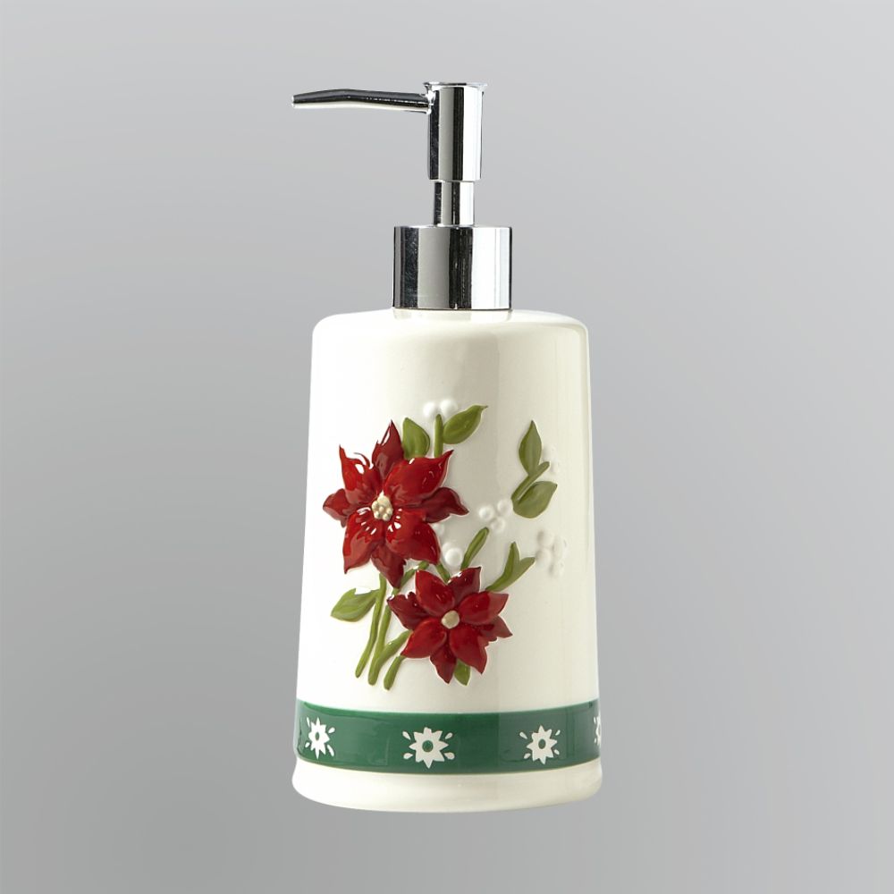 Colormate Poinsettia Holiday Soap and Lotion Pump