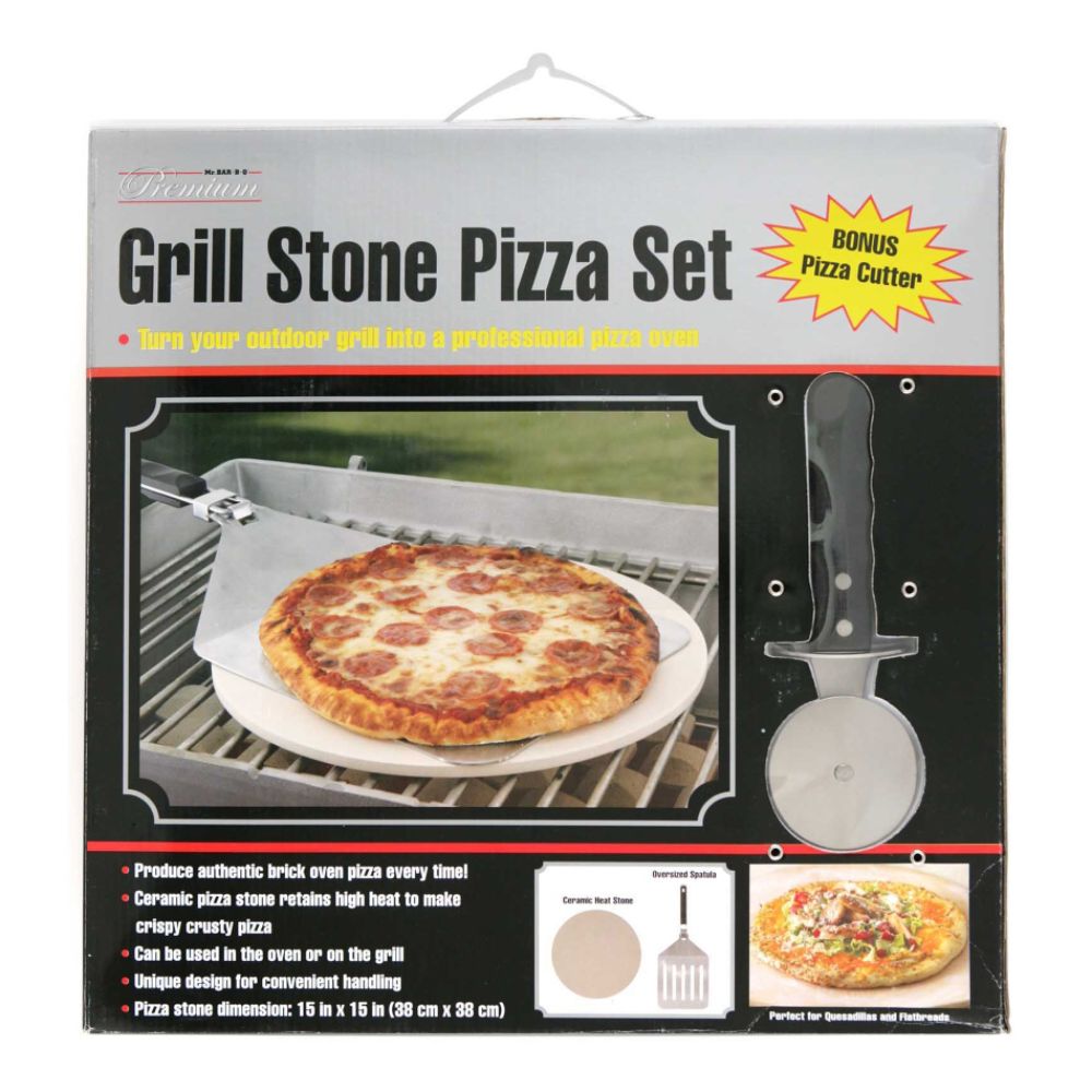 Mr. Bar-B-Que&nbsp; Grill Stone Pizza Set