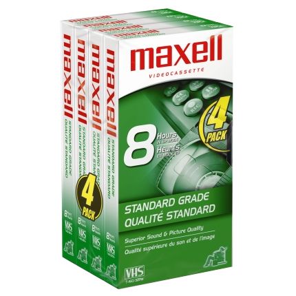 Maxell T160 Standard Grade VHS Videotapes - 4-Pack at Kmart.com