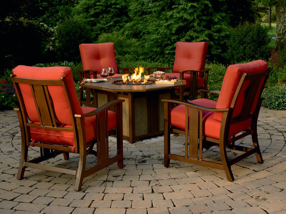 Patio Furniture Overstock on Chat Set  Agio Outdoor Living Patio Furniture Casual Seating Sets