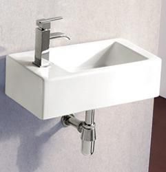 Elanti Porcelain White Wall-Mounted Rectangle 20 x 10 Inch Right-Facing Sink at Sears.com