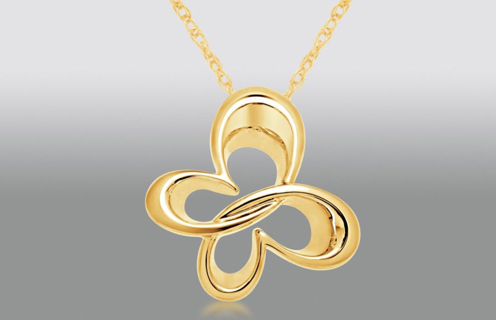 True Harmony Gold Over Silver Butterfly Pendant with Emerald Accent at Sears.com