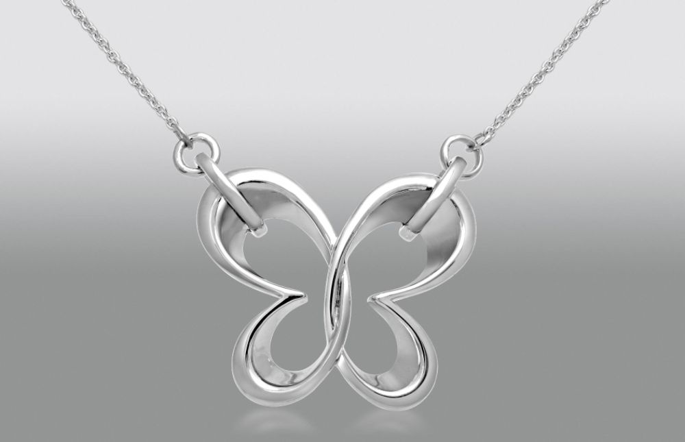 True Harmony Sterling Silver Butterfly Pendant with Emerald Accent at Sears.com