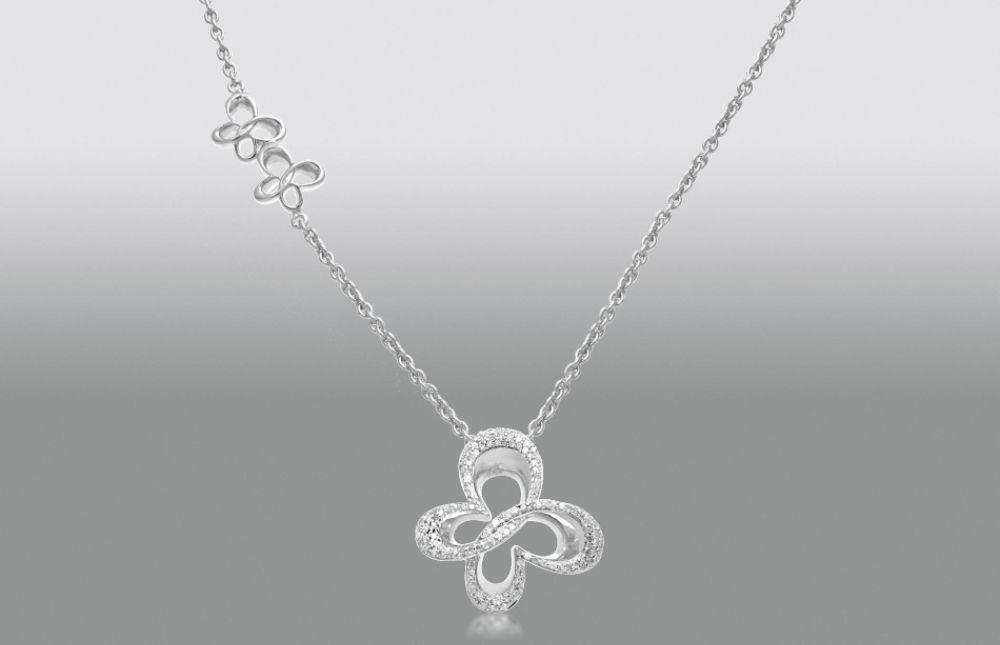 True Harmony Sterling Silver 0.33 cttw Butterfly Pendant with Emerald Accent at Sears.com