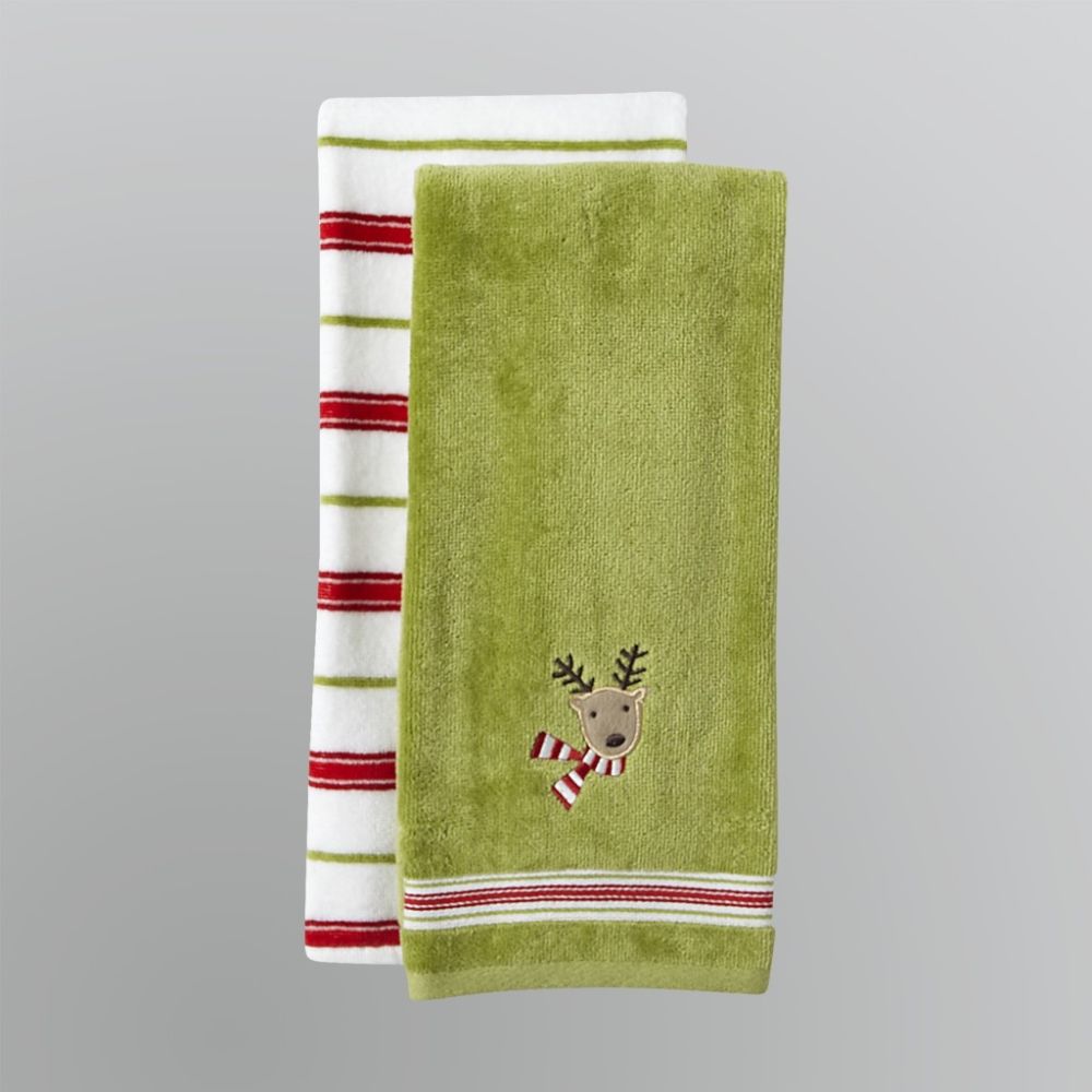Colormate Reindeer Holiday Hand Towel Set