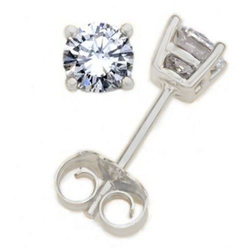   Sterling Silver 0.18ctw Diamond Stud
