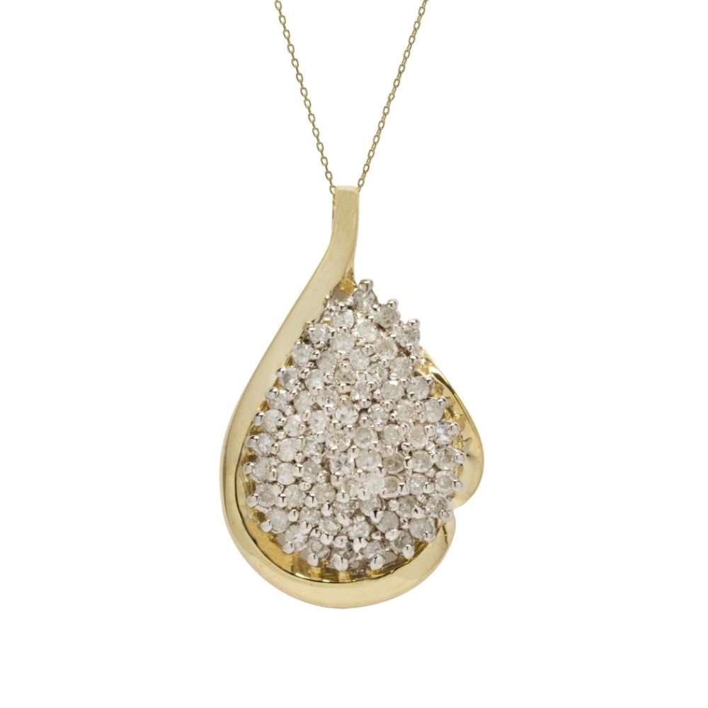 1cttw Diamond Pendant 18k Gold over Sterling Silver at Sears.com