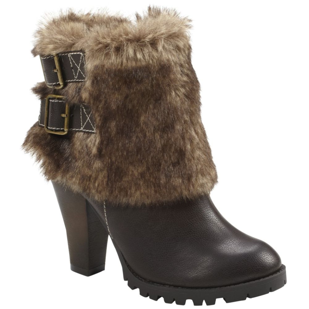 Delicious Women's Chaka Fur Cuffed Boot - Brown/Tan at Kmart.com