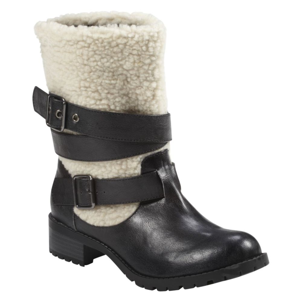 Delicious Women's Anisa Fur Boot - Black/Beige at Kmart.com