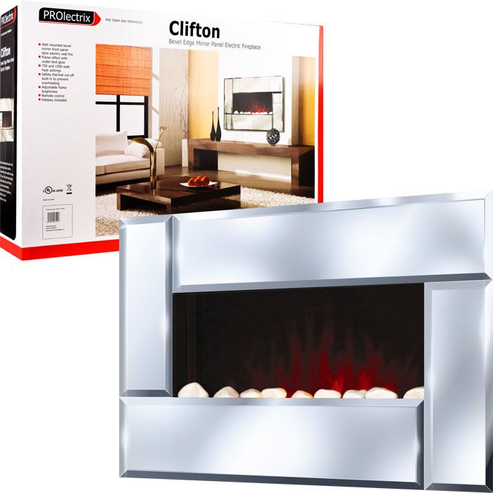 ProLectrix Clifton Electric Fireplace Heater with Remote
