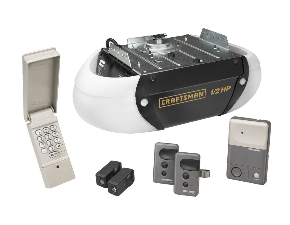 Craftsman Garage Door Opener 1/2 hp Chain Drive, 2 Security+&reg; 3-function Remote Controls at Sears.com