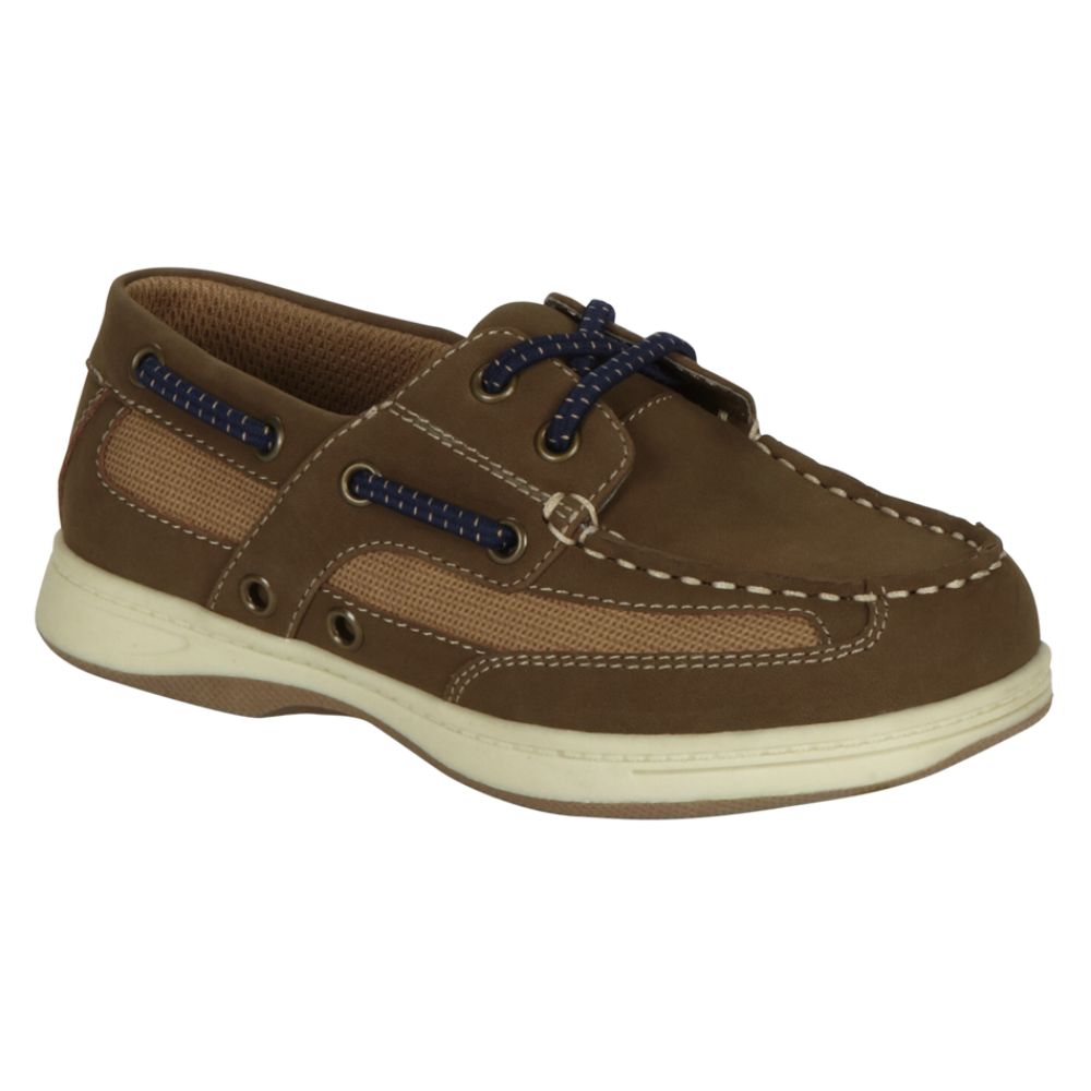 TKS Boy's Luke Boat Shoe - Brown