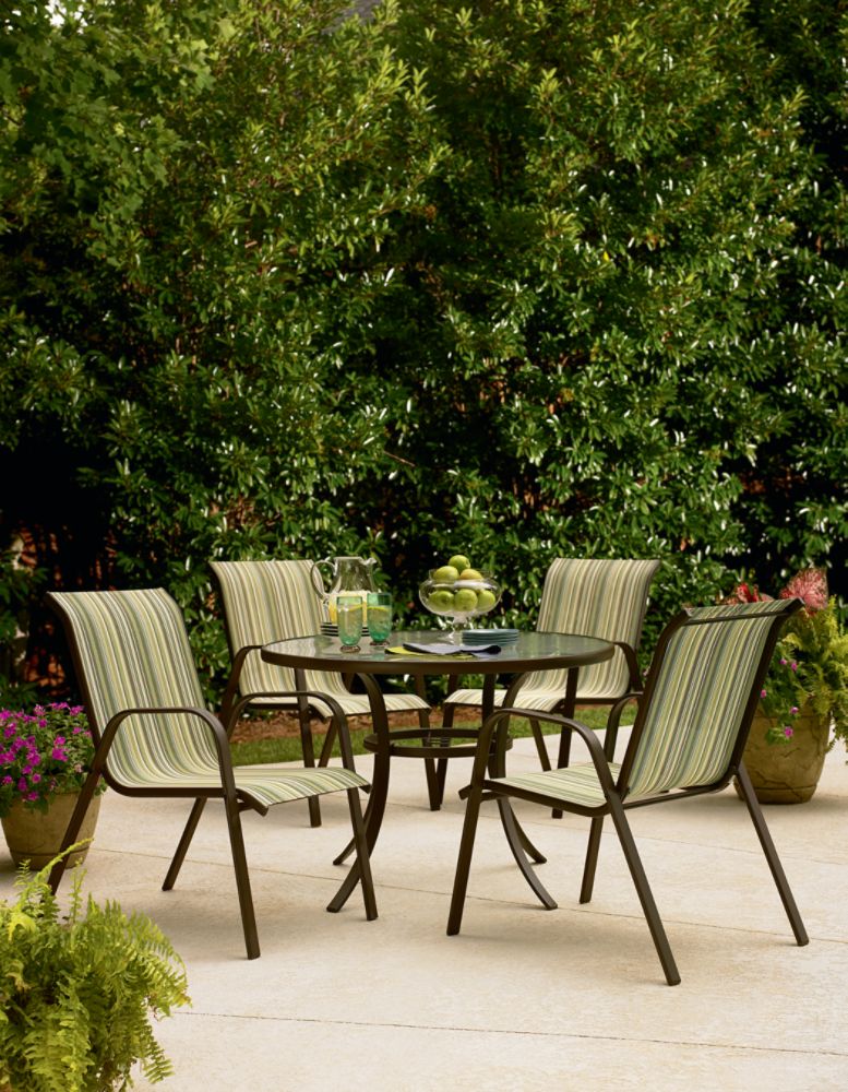 Garden Oasis Benton Sling Stack Chair - Aqua Strip at Sears.com