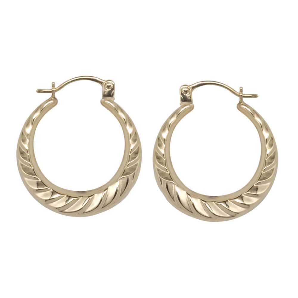 10K Yellow Gold Hoop Earrings