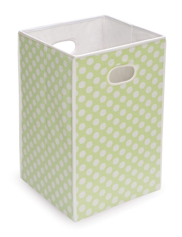 Badger Basket Folding Hamper/Storage Bin - Sage with White Polka Dots at Kmart.com