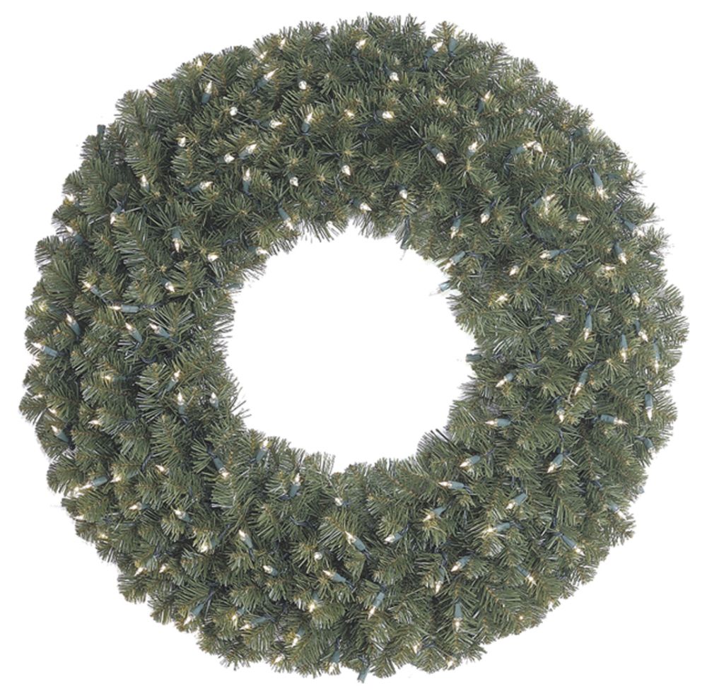 GKI/Bethelem Lighting 72 Inch Olympia Pine Wreath with 600 Clear Incandescent Lights at Kmart.com